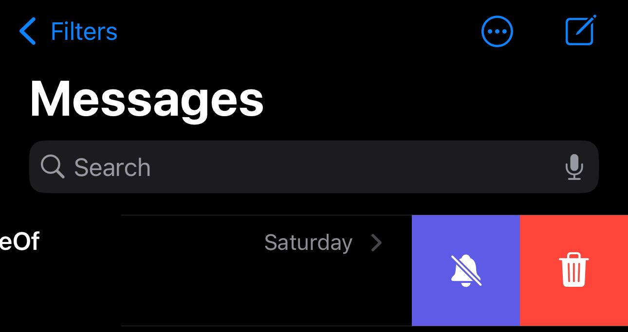 Hiding Alerts in the Messages app