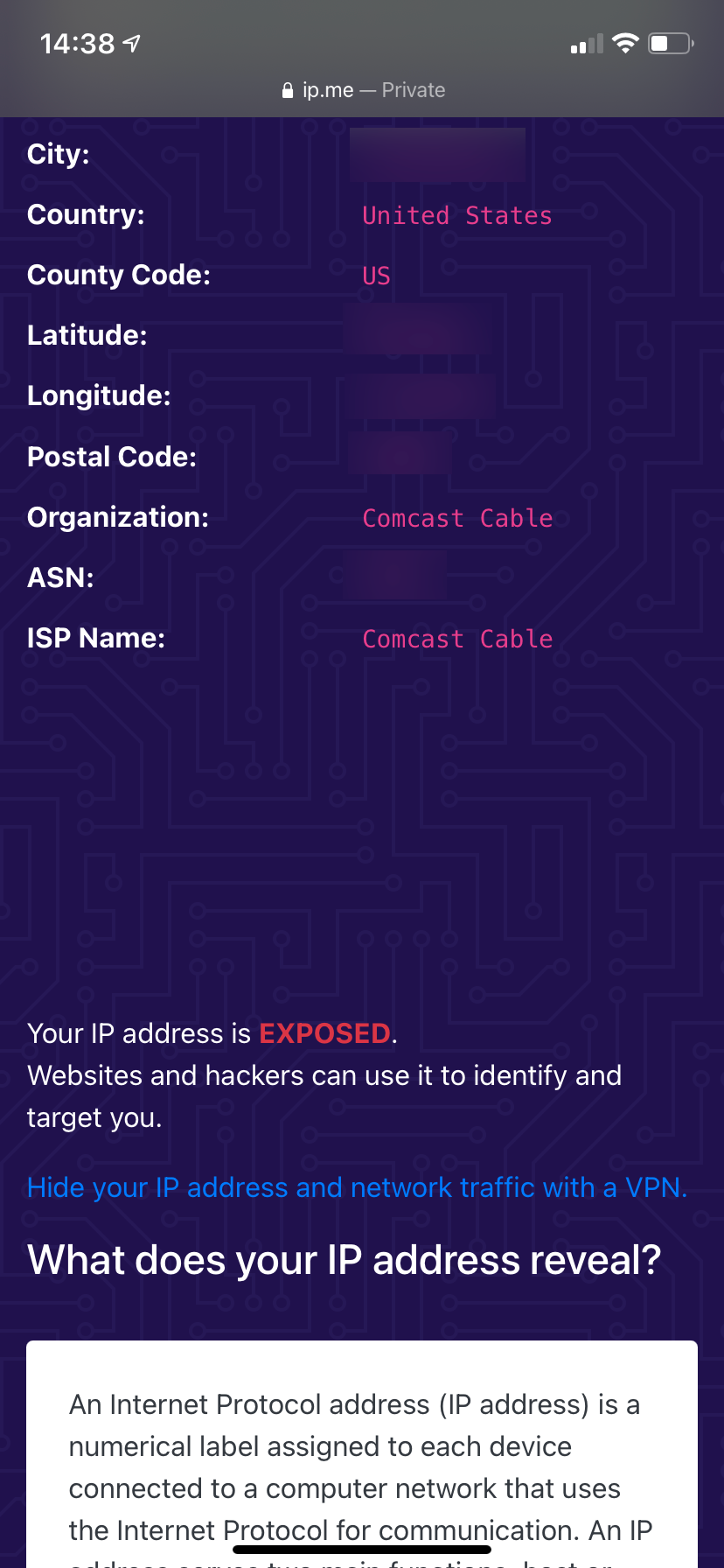 Public iP Info Website