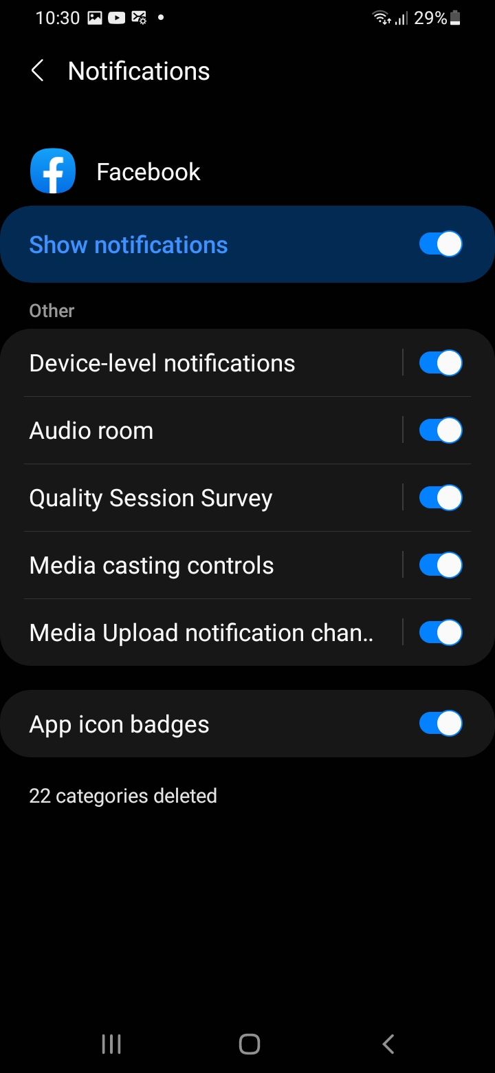 Turn on Show notifications option