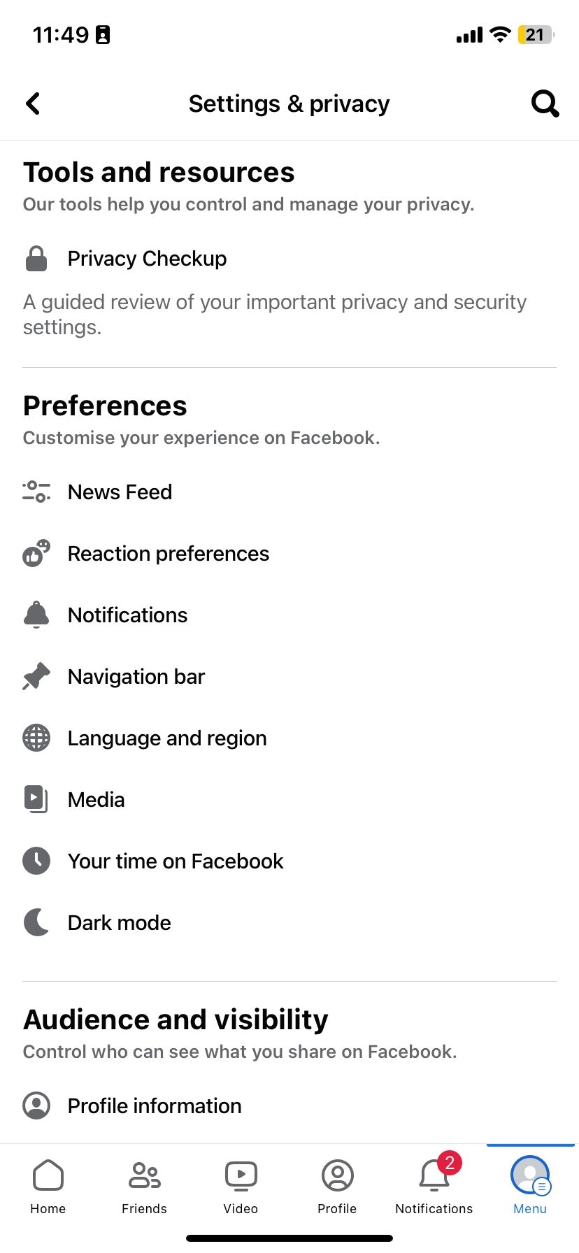 facebook-settings-privacy-section-ios