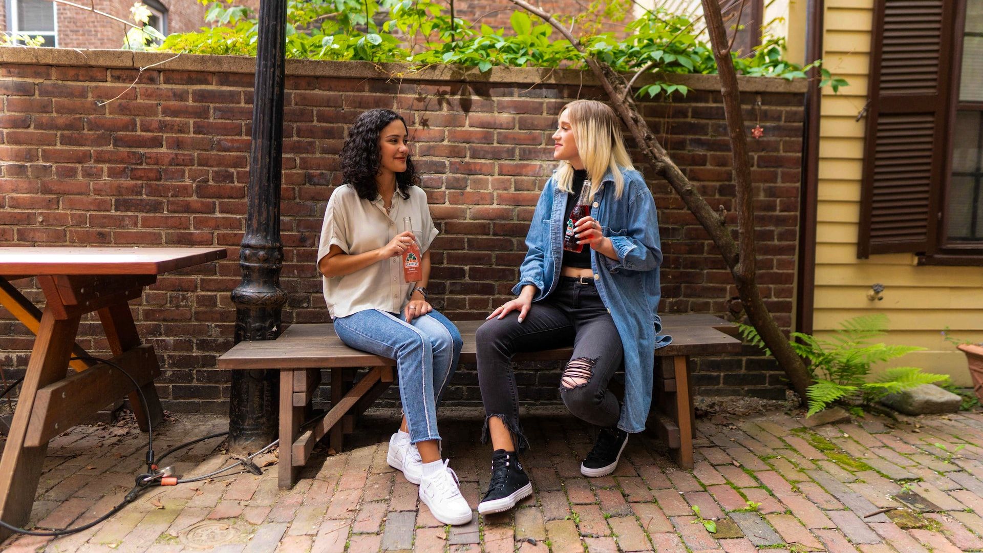 Friends sitting and chatting