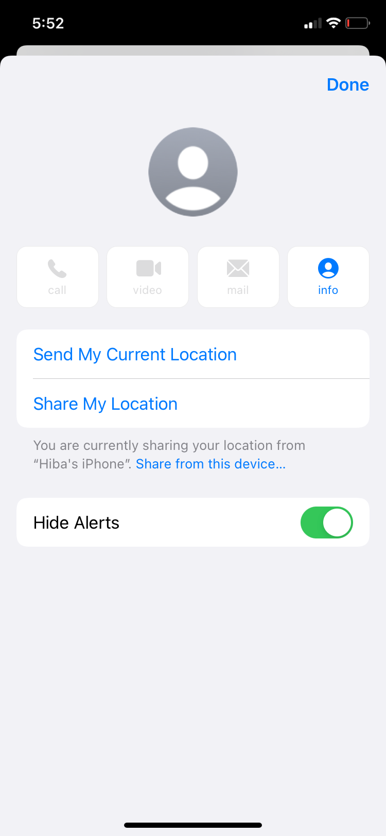 hide alerts toggle