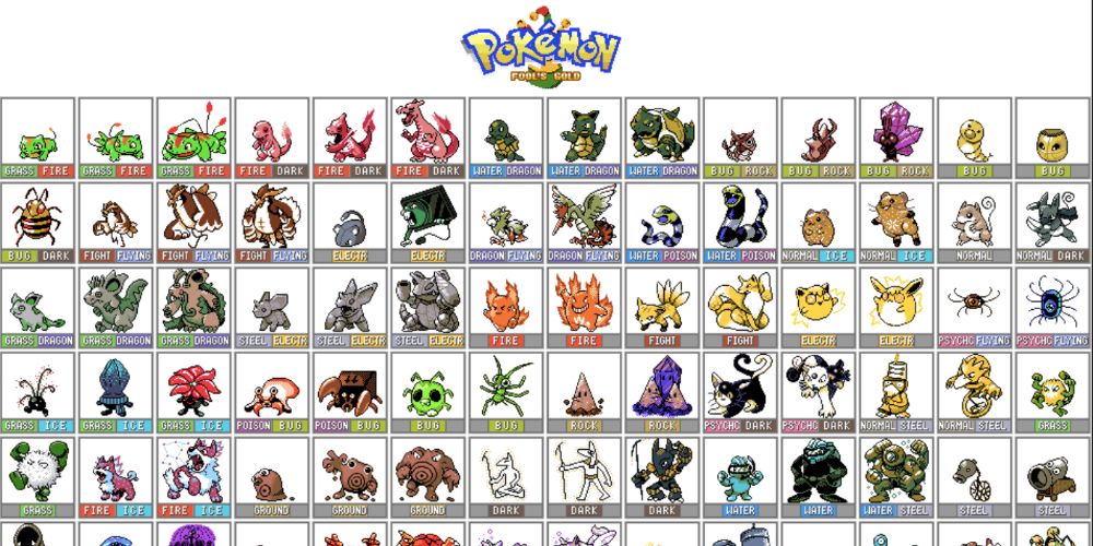 Pokemon Fool’s Gold Pokedex